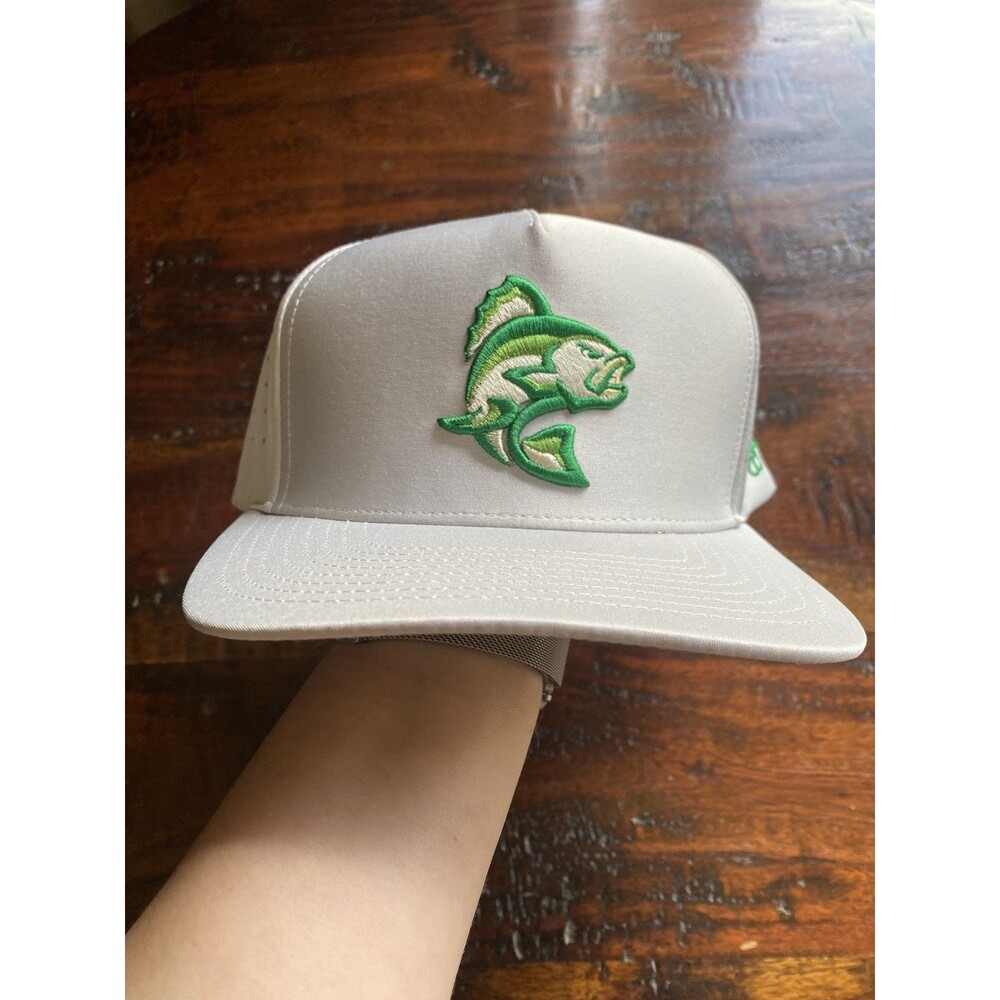 Waggle Largemouth Hat Bass Fish Snapback Performance Adjustable Men 5 Panel One